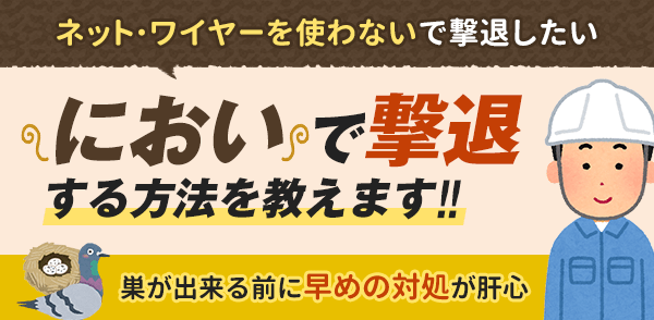 においで撃退する方法を教えます。